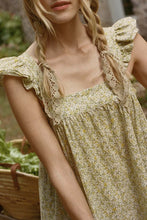 Load image into Gallery viewer, Oak Meadow Frill Tea Midi Dress in Sage
