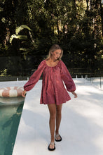Load image into Gallery viewer, Effy Dress | Gingham Merlot

