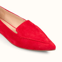 Load image into Gallery viewer, Millwoods POPLAR POINTED FLAT - RED SUEDE
