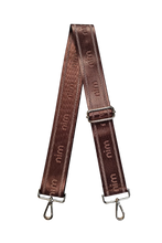 Load image into Gallery viewer, NIM SHOULDER STRAP - COCOA MONO + GOLD
