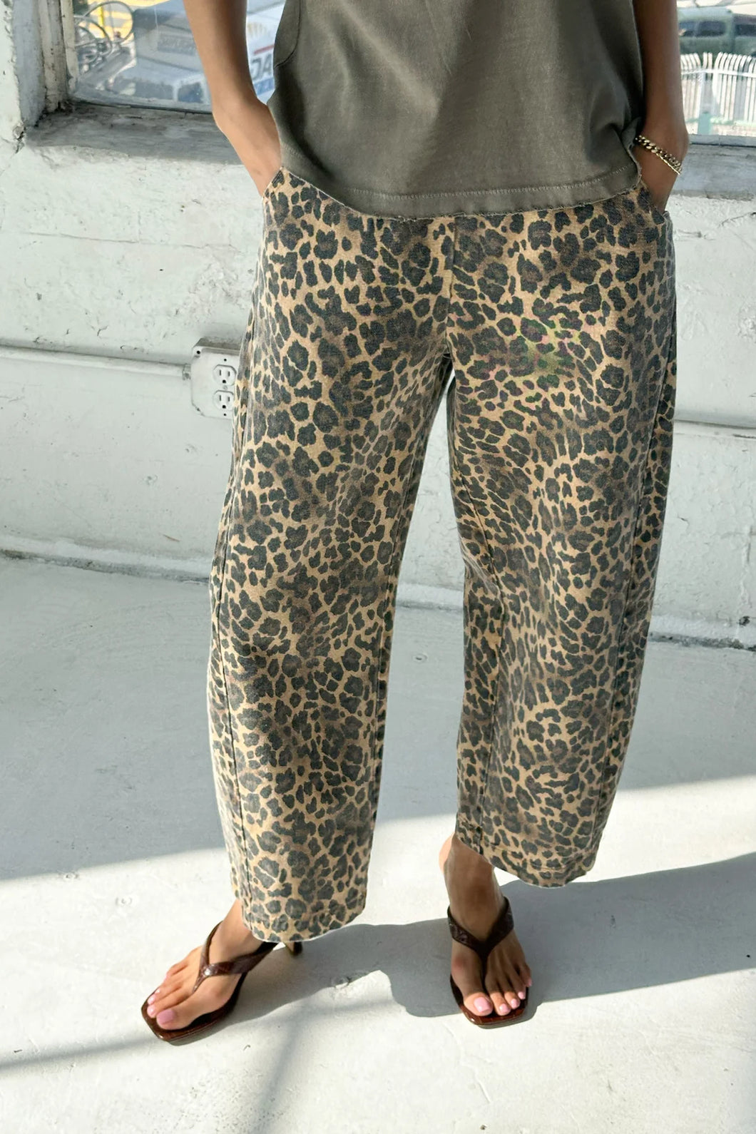 LE BON SHOPPE - ARC PANTS LEOPARD