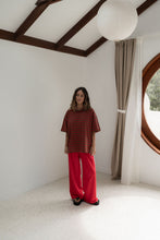 Load image into Gallery viewer, Hall Store SCOTTI STRIPEY TEE RED/BROWN
