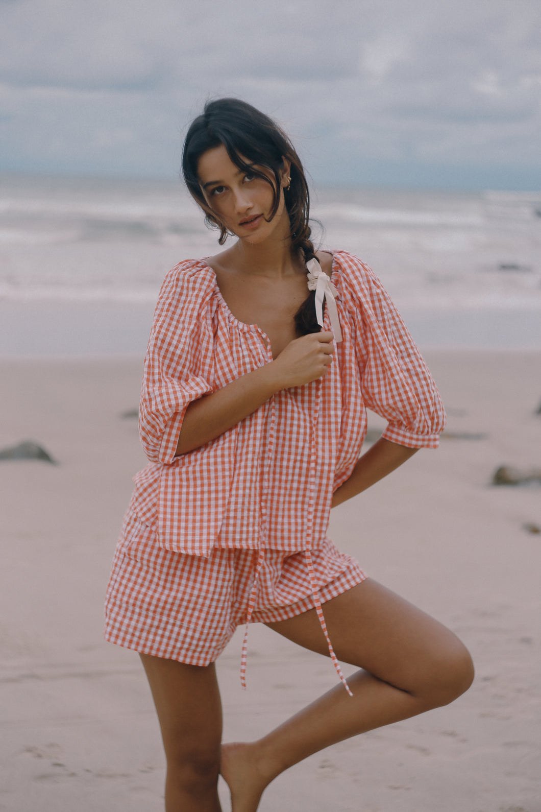 BARE ROAD - CHLOE BLOUSE in Starburst Gingham