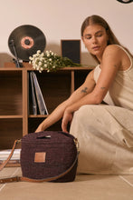Load image into Gallery viewer, NIM LEATHER TRIM RAFFIA BB - COCOA
