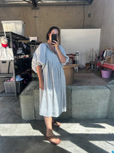 Load image into Gallery viewer, Asha Ticking Stripe Dress - Handwoven Organic Cotton
