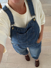 Load image into Gallery viewer, Vintage Denim Barrel Leg Overalls

