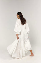 Load image into Gallery viewer, La Bohème Girls Leilani Maxi Blossom Embroidery White
