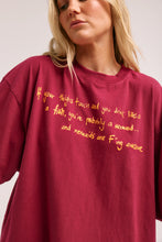 Load image into Gallery viewer, THE VERY OVERSIZED DRUNKEN MERMAID TEE - MAROON
