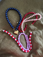 Load image into Gallery viewer, Small Heart Bead Necklace - RED

