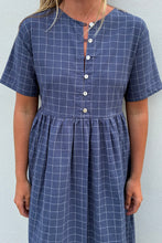 Load image into Gallery viewer, BARE ROAD Darcey Midi Dress Indigo Plaid
