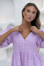 Load image into Gallery viewer, The Margaux Dress | Gingham Lavender
