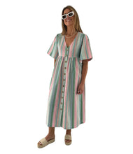 Load image into Gallery viewer, Calypso Sun Dress - Candy Stripe
