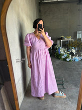Load image into Gallery viewer, The Margaux Dress | Gingham Lavender
