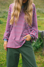 Load image into Gallery viewer, CRACKER DAY NAUTICAL LONG SLEEVE TEE - CHERRY
