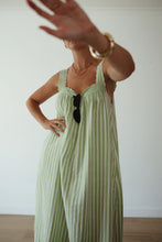 Load image into Gallery viewer, JUNO SLIP DRESS - GREEN STRIPE
