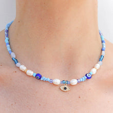 Load image into Gallery viewer, Evil Eye Blue Necklace

