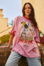 Load image into Gallery viewer, SABBI THE VERY OVERSIZED LOVE NOTES TEE - PARIS - PINK
