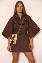 Load image into Gallery viewer, NIM LEATHER TRIMMED RAFFIA POCKET - NATURAL
