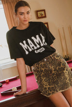 Load image into Gallery viewer, Washed Leopard Printed Denim Skirt
