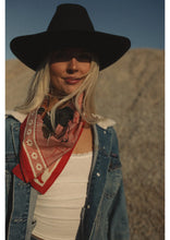 Load image into Gallery viewer, FAR MER. By Whitney RED FLAG COWBOY Bandana
