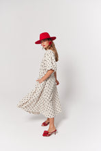 Load image into Gallery viewer, La Bohème Girls Peyton Midi Dress Oat Polka
