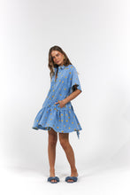Load image into Gallery viewer, La Bohème Girls Moxie Mini Dress Denim Hearts
