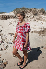 Load image into Gallery viewer, The Betty Dress | Striped Red + Pink

