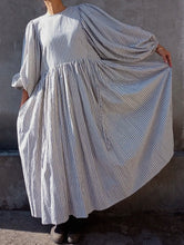 Load image into Gallery viewer, Ticking Stripe Summer Dress Handwoven in Organic Cotton

