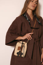Load image into Gallery viewer, NIM LEATHER TRIMMED RAFFIA POCKET - NATURAL
