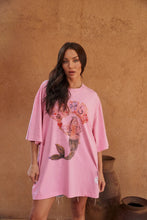 Load image into Gallery viewer, SABBI THE VERY OVERSIZED LUCKY MERMAID TEE - BRIGHT PINK

