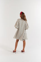 Load image into Gallery viewer, La Bohème Girls Poppy Mini Dress Oat Polka
