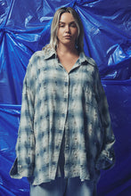 Load image into Gallery viewer, SABBI BE A KIND HUMAN OVERSIZED SHIRT - BLUE
