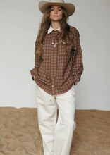 Load image into Gallery viewer, FAR MER By Whitney HOMESTEAD CHECK BOYFRIEND BUTTON UP
