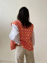 Load image into Gallery viewer, Gingham Vest - Orange/Pink
