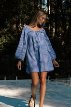 Load image into Gallery viewer, Effy Dress | Gingham Cobalt
