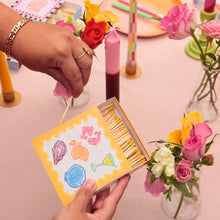 Load image into Gallery viewer, Yellow Postcard Matches
