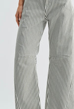 Load image into Gallery viewer, Olive Stripe Barrel Jean
