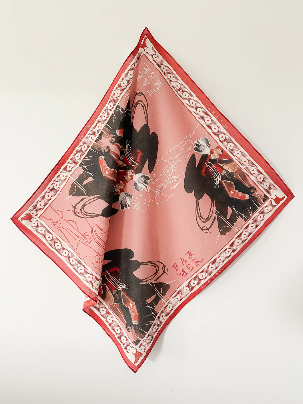FAR MER. By Whitney RED FLAG COWBOY Bandana