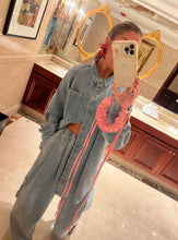 Load image into Gallery viewer, La Bohème Girls Ezra Pant Denim Blue
