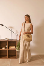 Load image into Gallery viewer, NIM LEATHER TRIM RAFFIA BB
