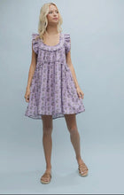 Load image into Gallery viewer, Floral Ruffle Lavender Dress
