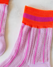 Load image into Gallery viewer, Ankle Mesh Striped socks
