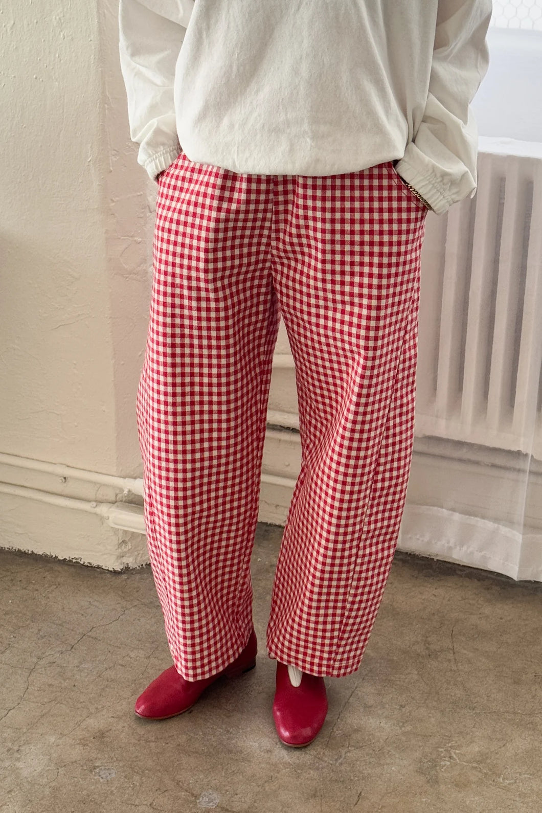 LE BON SHOPPE - ARC PANTS RED GINGHAM