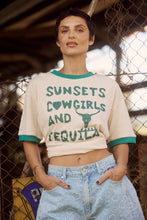 Load image into Gallery viewer, SABBI THE SUNSETS + COWGIRLS TEE - CREAM
