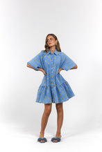 Load image into Gallery viewer, La Bohème Girls Moxie Mini Dress Denim Hearts
