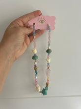 Load image into Gallery viewer, Chunky Gem Necklace with Keshi Pearl

