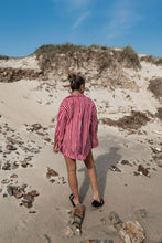 Load image into Gallery viewer, The Kenzi Shirt | Striped Red + Pink
