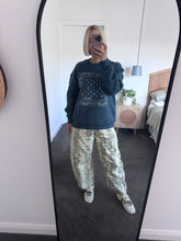 Load image into Gallery viewer, Barrel Pants Ivory Snake Print
