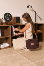 Load image into Gallery viewer, NIM LEATHER TRIM RAFFIA BB - COCOA
