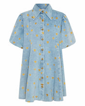 Load image into Gallery viewer, La Bohème Girls Peyton Mini Dress Denim Hearts
